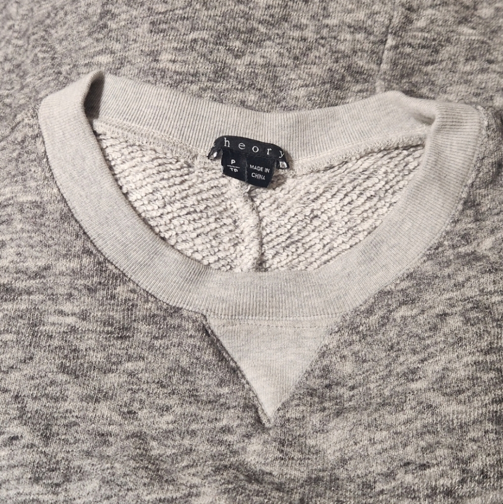 Theory Grey Silver TEJU R Scoop Neck Sweater Dress Petite || TP - Picture 2 of 4